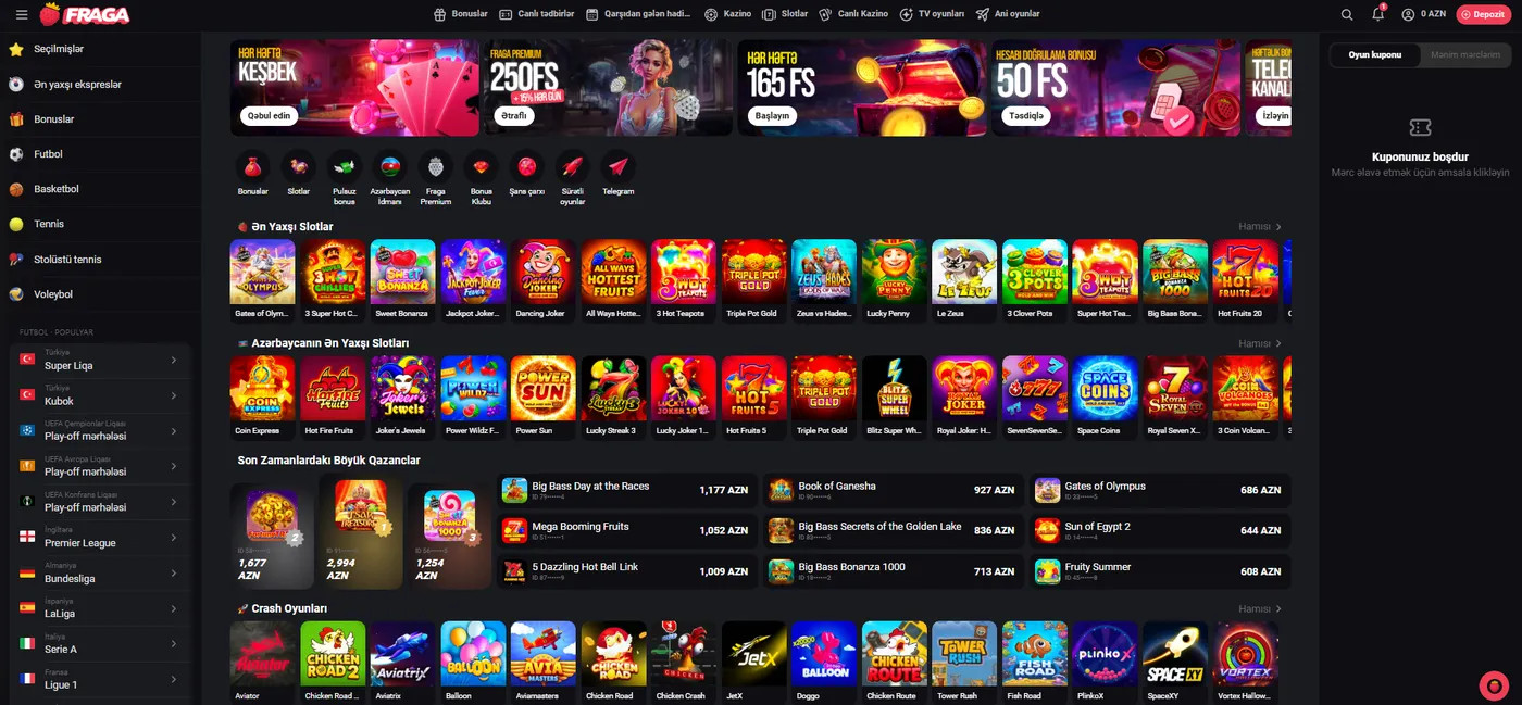 Fraga app-də oyun təcrübəsi